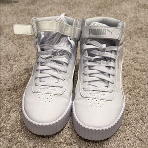 Puma Kids White High-Top Sneakers